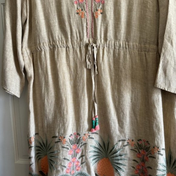 Spartina 449 Linen Embroidered Dress - Picture 6 of 10